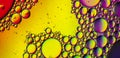 Abstract colorful bubbles. Mixing water and oil. Unrealistic colored bubbles, different color filters Royalty Free Stock Photo