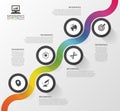 Abstract colorful business path. Timeline infographic template. Vector illustration Royalty Free Stock Photo