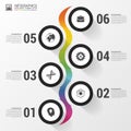 Abstract colorful business path. Timeline infographic template. Vector Royalty Free Stock Photo