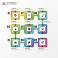 Abstract colorful business path. Timeline infographic template. Vector Royalty Free Stock Photo