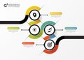 Abstract colorful business path. Timeline infographic template.