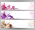 Abstract colorful butterfly and flower vector background Royalty Free Stock Photo