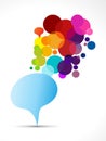 Abstract colorful chat balloon template