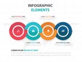 Abstract colorful circle arrow business timeline Infographics elements, presentation template flat design vector illustration Royalty Free Stock Photo