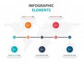 Abstract colorful circle business timeline Infographics elements, presentation template flat design vector illustration for web Royalty Free Stock Photo