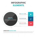 Abstract colorful circle business timeline Infographics elements, presentation template flat design vector illustration for web Royalty Free Stock Photo