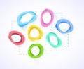 Abstract colorful circles, vector Royalty Free Stock Photo