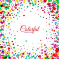 Abstract colorful circles confetti style background