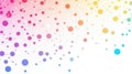 Abstract Colorful Circles Falling on White Background - A Mesmerizing Visual Experience