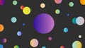 Abstract colorful circles gradient effect pattern on dark background Royalty Free Stock Photo