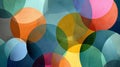 Abstract colorful circles overlapping with textured effect for modern art design Royalty Free Stock Photo