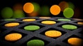 Abstract Colorful Circles Pattern on Dark Royalty Free Stock Photo