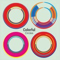 Abstract Colorful Circles for technology communication design