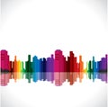 Abstract colorful city