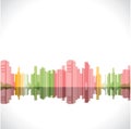 Abstract colorful city