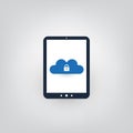 Cloud Computing Design Concept - Mobile Computing, Safe Network Connections, Technology Background Royalty Free Stock Photo