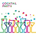 Abstract colorful cocktail glass background. Concept for bar men Royalty Free Stock Photo