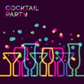 Abstract colorful cocktail glass background. Concept for bar men Royalty Free Stock Photo