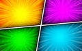 Abstract colorful comic page background vector template Royalty Free Stock Photo