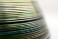 Abstract colorful compact discs detail