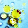 Abstract, colorful composition with oil, water and ink Royalty Free Stock Photo