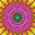 Abstract colorful concentric curved star fractal