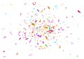 Abstract colorful confetti background. on the white background.