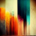 Abstract colorful  contemporary modern watercolor art. Minimalist illustration Royalty Free Stock Photo