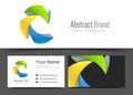 Abstract colorful Corporate Logo and Business Card Sign Template