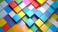 Abstract colorful cube pattern background, geometric design Royalty Free Stock Photo