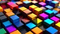 Abstract colorful cube pattern background with vibrant geometric shapes and textures Royalty Free Stock Photo