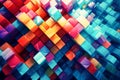 Abstract colorful cubes background. Generative AI Royalty Free Stock Photo