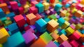 Abstract colorful cubes background Royalty Free Stock Photo