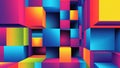 Abstract Colorful Cubes Geometric Design Royalty Free Stock Photo