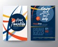 Abstract Colorful Curved Line shape Poster Brochure Flyer design