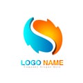 Abstract colorful 3d logo for your company Royalty Free Stock Photo