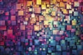 Abstract Colorful 3D Squares Background with Vibrant Gradient Hues Royalty Free Stock Photo