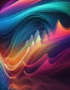 Abstract colorful 3d wave background with ltexture effect on it Royalty Free Stock Photo