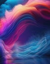Abstract colorful 3d wave background with ltexture effect on it Royalty Free Stock Photo