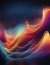Abstract colorful 3d wave background with ltexture effect on it Royalty Free Stock Photo