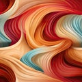 Abstract colorful 3d wave pattern with orange, blue, and red colors (tiled Royalty Free Stock Photo
