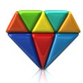 Abstract colorful diamond Royalty Free Stock Photo