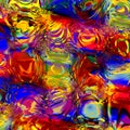 Abstract Colorful Digital Water Effect. Digitally Generated Image. Background for Design Artworks. Semitransparent Overlying.