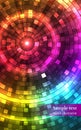 Abstract Colorful Disco Lights. Tunnel. Vector