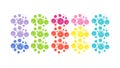 Abstract Colorful Dot Pattern Squares, vector design Generative AI Royalty Free Stock Photo