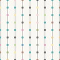 Abstract of colorful dot pattern on stipe line background.