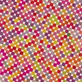 Fabric Textile Color Style Polka Dots Vector Pattern. Retro Dotted Background Texture Mosaic Wallpaper