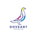 Abstract colorful dove logo design