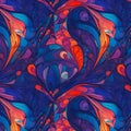 Abstract colorful dream seamless pattern.