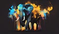 Colorful Elephant art